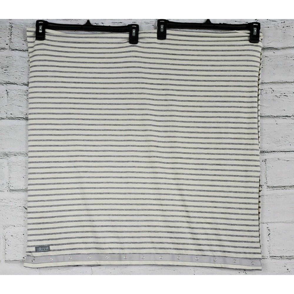 Nuroo Gray White Gray striped Multi Use Breastfeeding Scarf